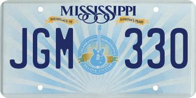 MS license plate JGM330