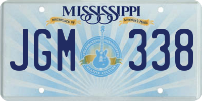 MS license plate JGM338