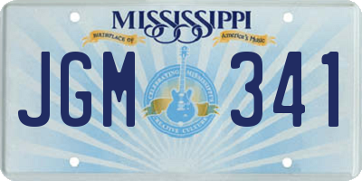 MS license plate JGM341
