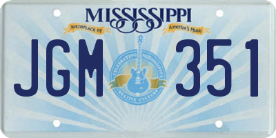 MS license plate JGM351