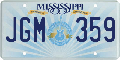 MS license plate JGM359