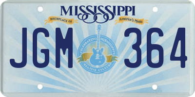 MS license plate JGM364