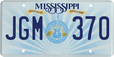 MS license plate JGM370