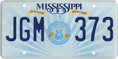 MS license plate JGM373
