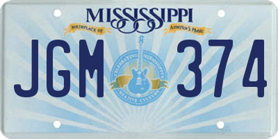 MS license plate JGM374