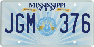 MS license plate JGM376