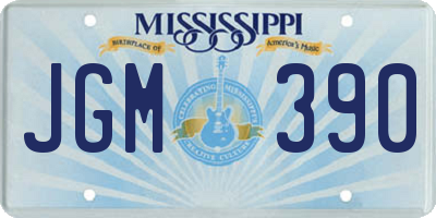 MS license plate JGM390
