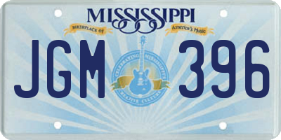 MS license plate JGM396