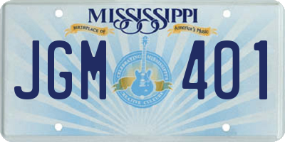 MS license plate JGM401