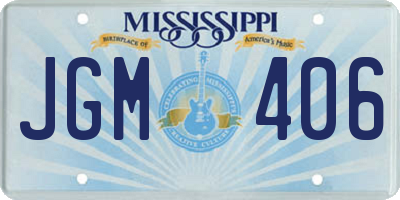 MS license plate JGM406
