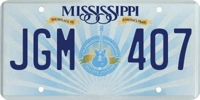 MS license plate JGM407