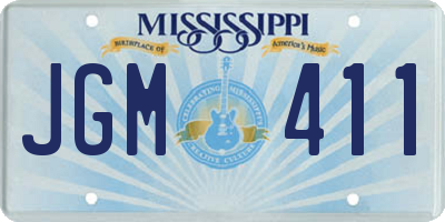 MS license plate JGM411