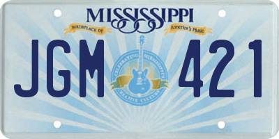 MS license plate JGM421