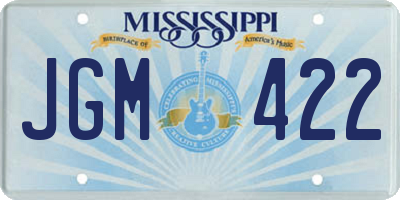 MS license plate JGM422