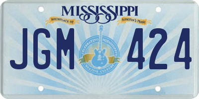 MS license plate JGM424