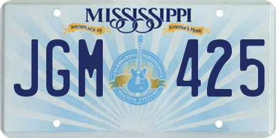 MS license plate JGM425