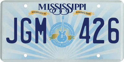 MS license plate JGM426