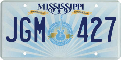 MS license plate JGM427