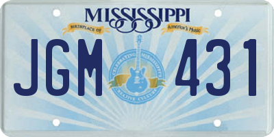 MS license plate JGM431