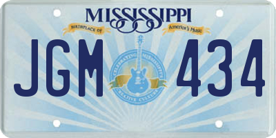MS license plate JGM434