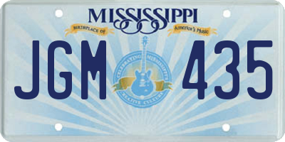 MS license plate JGM435