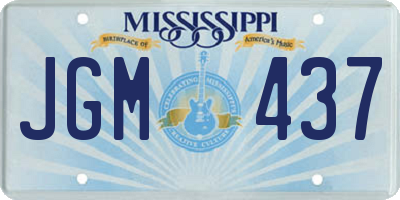 MS license plate JGM437