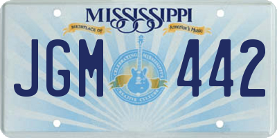 MS license plate JGM442