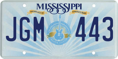 MS license plate JGM443