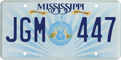MS license plate JGM447