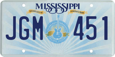 MS license plate JGM451