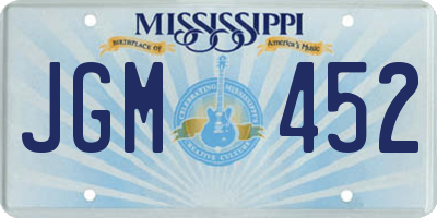 MS license plate JGM452