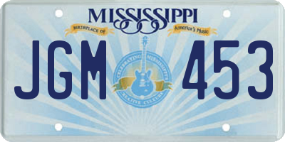 MS license plate JGM453