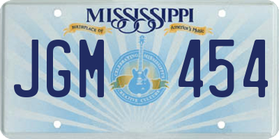 MS license plate JGM454