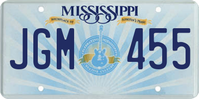 MS license plate JGM455