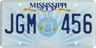 MS license plate JGM456