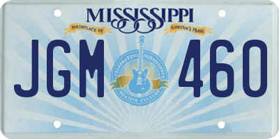 MS license plate JGM460