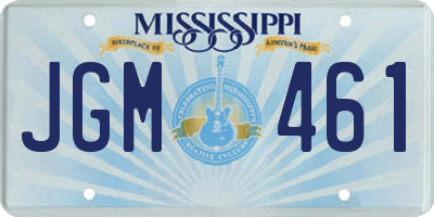 MS license plate JGM461
