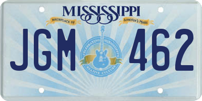 MS license plate JGM462