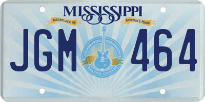 MS license plate JGM464