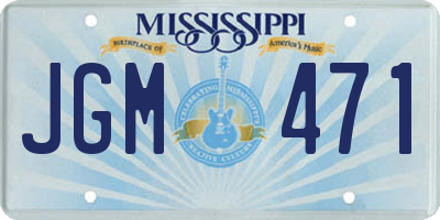 MS license plate JGM471