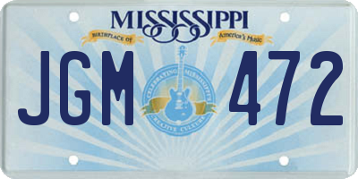 MS license plate JGM472