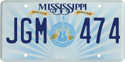 MS license plate JGM474