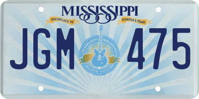 MS license plate JGM475