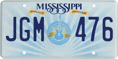 MS license plate JGM476