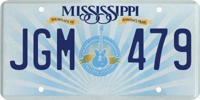 MS license plate JGM479