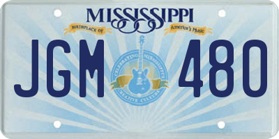 MS license plate JGM480
