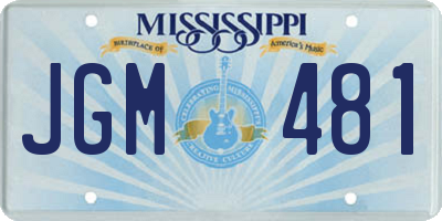 MS license plate JGM481