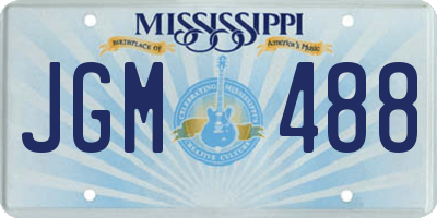 MS license plate JGM488