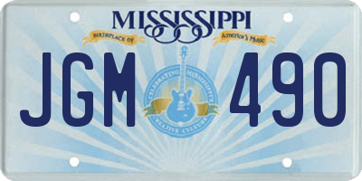 MS license plate JGM490