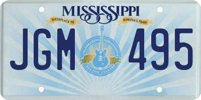 MS license plate JGM495